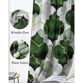 thumbnail image 3 of Dark Green Geometric Moroccan Kitchen Curtains Abstract Art Ombre Modern Cafe Short Curtains for Bathroom Blackout Window Curtain Small Window Treatment Drapes for Bedroom Living Room 27.5"x39"x2, 3 of 9