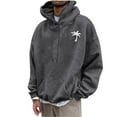 thumbnail image 1 of QIPOPIQ Men's Graphic Print Long Sleeve Drawstring Hoodie Pullover Sweatshirt Clearance, 1 of 4