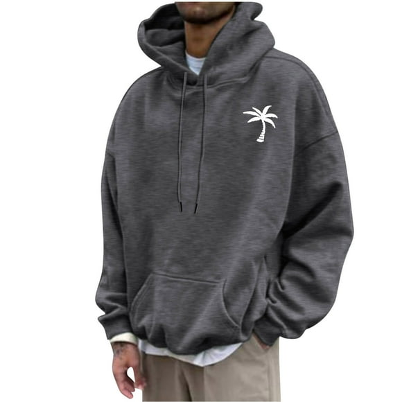 Rbaofujie Hoodies For Teens Men's Hoodie Letter Rinted Pullover Long-sleeved Top Hooded Sweatshirts Comfort Hoodie