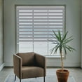 thumbnail image 1 of REJODA-Cordless Zebra Blinds- Free Stop Roller Shades for Windows Dual Layer Light Control Fabric for Home Office Kitchen Day and Night Light Filtering Window Blinds, 28" W x 72" H, Grey, 1 of 4