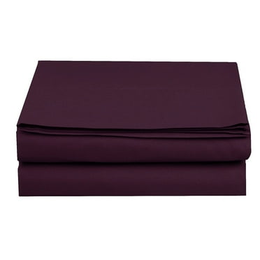 Flat Sheet Wrinkle-Free 1500 Series 1-Piece Flat Sheet, California King Size, Purple