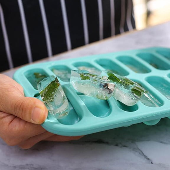 OUNONA Silicone Tray for Freezer, Green, Easy to Demould, and Cube Maker