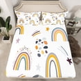 thumbnail image 2 of Homewish Cartoon Rainbow 4pcs Bed Sheets For Kids Boys Girls,Stars Print King Sheets,Dreamy Princess Super Cozy Sheet Set,Microfiber Bedroom Decor, 2 of 7