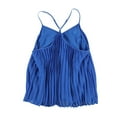 thumbnail image 2 of bar III Womens Pleated Racerback Pullover Blouse, Blue, X-Large, 2 of 2