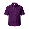 thumbnail image 3 of Kiijoy Boys Short Sleeve Button Up Shirt Summer Casual Lightweight Shirt Top, 11-12 Years, 3 of 3