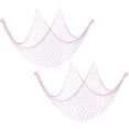 thumbnail image 1 of PATIKIL Fishing Net Decor, 2 Pack 80" x 40" Mediterranean Style Photographing Decoration Natural Fish Net Party Accessory for Home Bedroom, Light Pink, 1 of 6