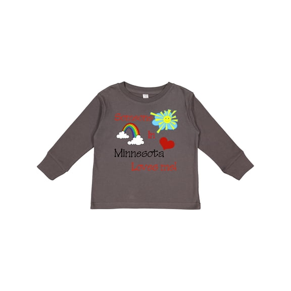 Inktastic Someone in Minnesota Loves Me Boys or Girls Long Sleeve Toddler T-Shirt