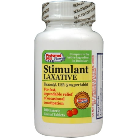 Bisacodyl stimulant laxative 5 mg tablets 100 ea (Pack of 6)