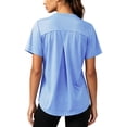 thumbnail image 3 of NELEUS Womens Workout Tops UPF 50+ Short Sleeve Shirts for Athletic Yoga Running Loose Fit Quick Dry T-Shirts,Sea Blue,US Size L, 3 of 5