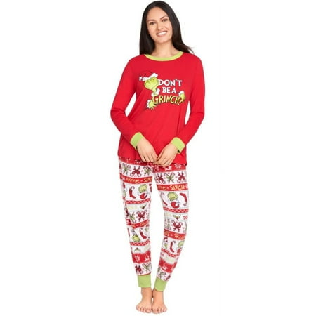 Dr. Seuss The Grinch Women's Long Sleeve PJ Set