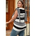 thumbnail image 3 of Ushdele Flirty Striped Vest - Plus Size Fit, Stand Out Stylish!, 3 of 8