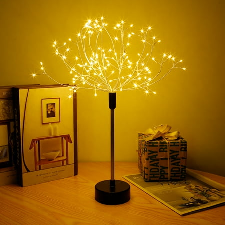 

Branch Tree Lights 120 LEDs Table Lamp w/8 Lighting Modes IP44 Waterproof Branch Fairy Light USB Cable/Battery Powered Decor Desk Light w/ Remote Control for Bedroom Living Room