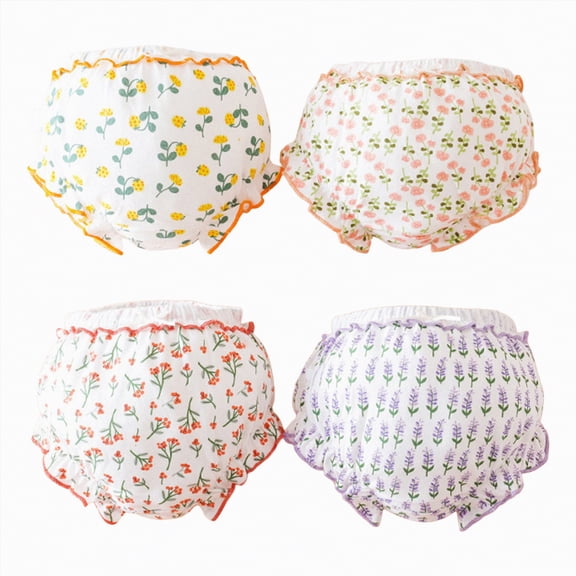 Yindaity Underwear for Toddler Girls Baby Training Underwear for Boys and Girls Absorbent Toddler Training Pants for Girs(Orange,2-3 Years)