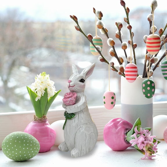 Easter Bunny Décor Coffe Table Decor, Entryway Decor for Table Easter Favors, Easter Centerpiece Dining Table Decor, Vintage Easter Decorations(1PC)