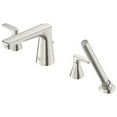 thumbnail image 2 of American Standard T061901.243 Aspirations 4-Hole 2-Handle Deck Mount Roman Tub Faucet with Lever Handles and Personal Shower, Black Matte, 2 of 7
