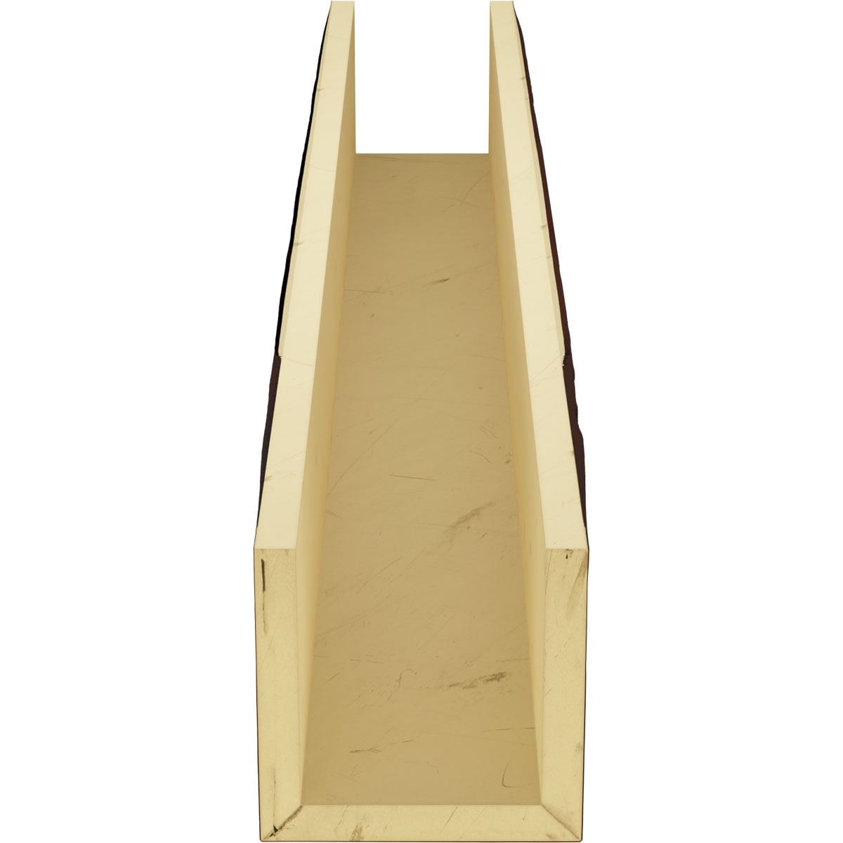 12"W x 12"H x 16'L 3-Sided (U-beam) Hand Hewn Endurathane Faux Wood Ceiling Beam, Natural Pecan