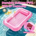 thumbnail image 5 of KOPPOP 77" x 48" XL Inflatable Tanning Pool Lounger Float with Sprinkler, 6-in-1 Suntan Tub Sunbathing Bed for Adults with Pillow & Cup Holder, 5 of 6