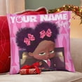 thumbnail image 4 of Bebé Jefe: Niña Africana Fundas de almohada de terciopelo con tema, regalos de funda de almohada, decoración para el hogar, cojín de lanzar, regalo de cumpleaños para fans y parejas. 40cm x 40cm., 4 of 6
