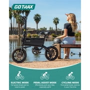 GOTRAX S2 14 Folding Adult Electric Bike, 250W, 15.5 mph Max Speed LED Display, Black