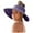 Purple, variant on Korean Style Women Sunshade Hat Wide Brim Foldable Sun Shield Summer Outdoor Beach Accessory Sky Blue One Size