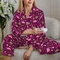 thumbnail image 6 of Daiia Festive Flamingos for Women's Long-Sleeved Pajama Set – Soft & Comfortable Sleepwear Button-Up Pajamas Cozy Lounge Wear-XX-Large, 6 of 7