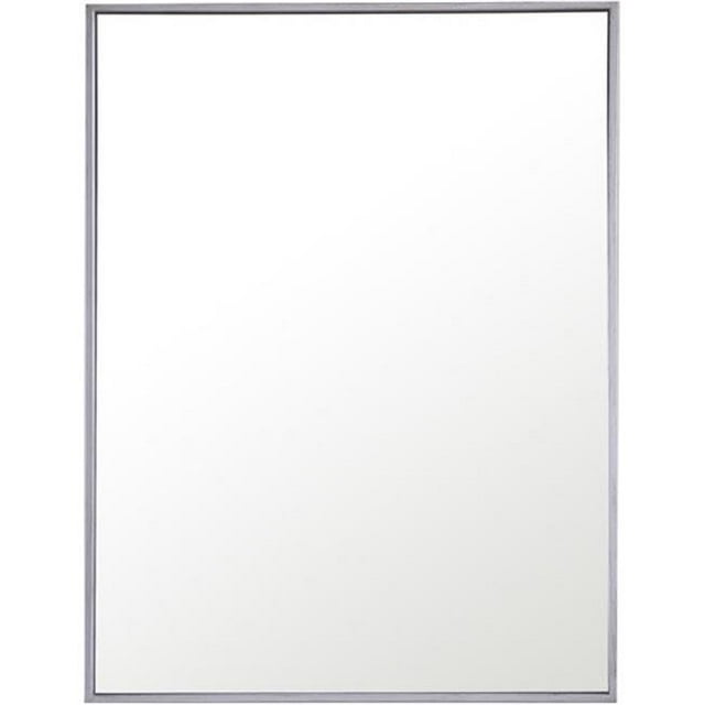 Elegant Lighting MR4073S 24 in. Eternity Metal Frame Rectangle Mirror, Silver