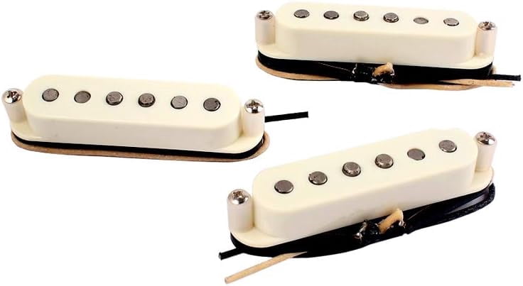 Single Coil Pickups SSS Alnico 5 Neck/Middle/Bridge Pickups for ST Electric Guitar 3PCS/Set Cream White