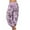 Purple, variant on Women's Casual Pants Hippie High Waist Loose Wide Leg Plus Size Trousers Harem Beach Trousers