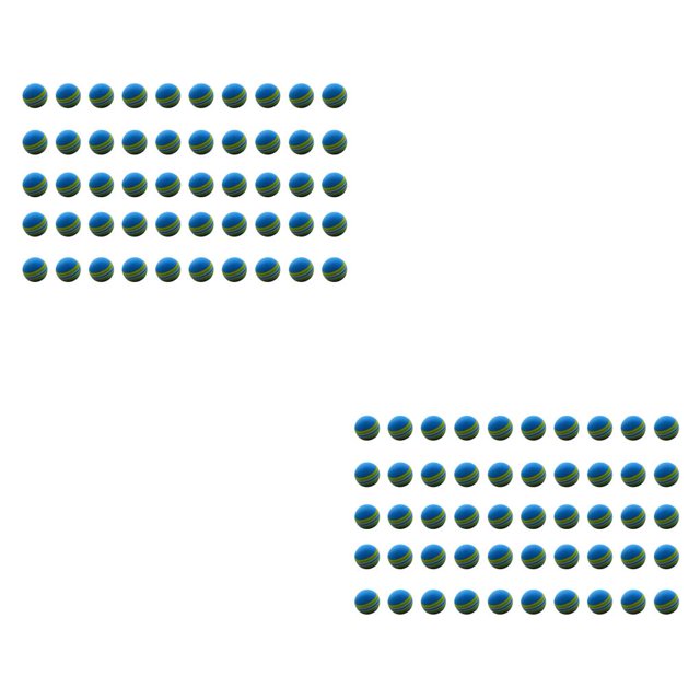 Wosthever Paquete de 50 pelotas de golf, práctica de swing, pelota de entrenamiento, enseñanza, aprendizaje, EVA, Color brillante, juguetes reutilizables Type2 NO2 Wosthever CBP504219