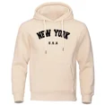 thumbnail image 1 of Chandail à Capuche Imprimé Lettre NEW YORK, Mode Décontractée Y2K, Manches Longues, Chandail à Capuche pour Femmes, 1 of 5