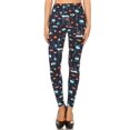 thumbnail image 2 of Women's Plus Ocean Creatures Fish Pattern Print Leggings, 2 of 3