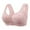 Pink, variant on EHRWE Daisy Bras For Older Women Front Buckle Lace Edge Wirefree Movement Seamless Push Up Adjustment Yoga Sleep Large Smoothing Bra