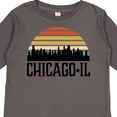 thumbnail image 4 of Inktastic Chicago Illinois Skyline Vintage Boys or Girls Long Sleeve Toddler T-Shirt, 4 of 5