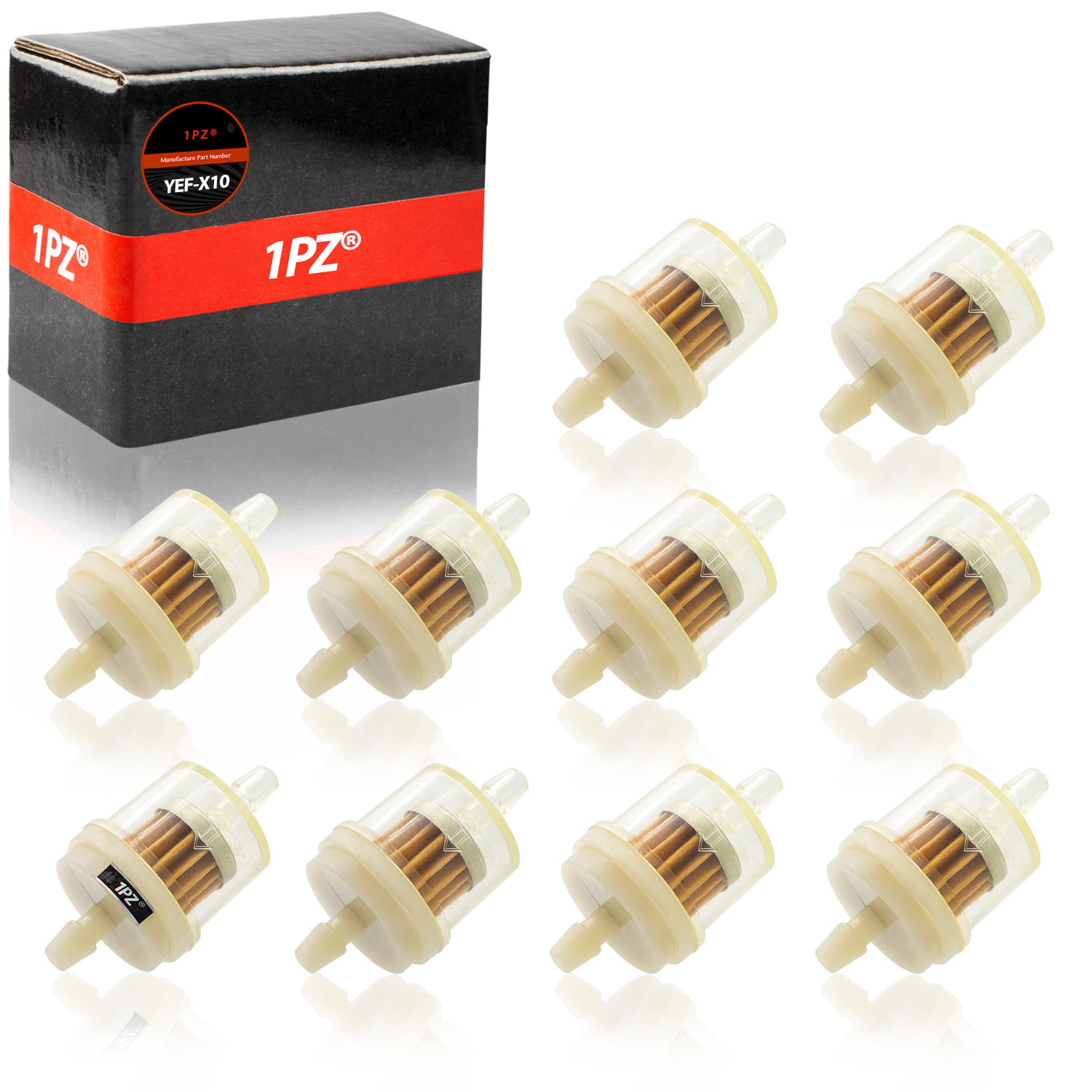 10x 1/4" Inline Gas Fuel Filter Fit for Dirt Bike ATV UTV Snowmobile Motorcycle