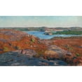 thumbnail image 2 of Elias Erdtman 14x11 Gold Ornate Wood Frame and Double Matted Museum Art Print Titled - Landscape. Fjaras, Halland, 2 of 4