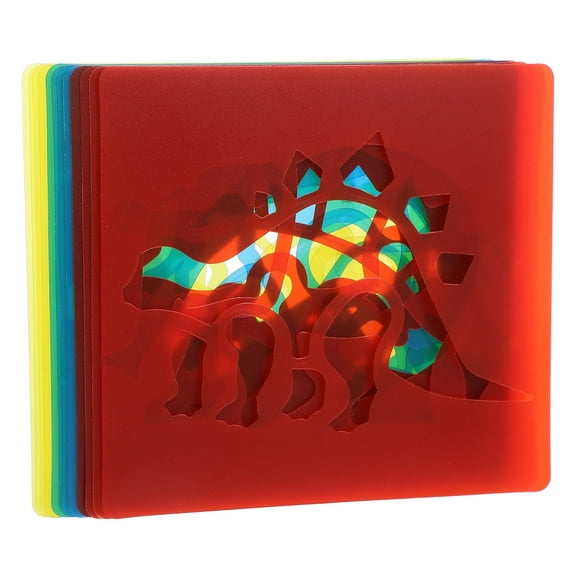 OUNONA Animal Stencils for Kids Drawing with PP Material Assorted Color Reusable and Washable Craft Project Supplies 12pcs