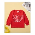 thumbnail image 2 of Bagilaanoe Newborn Baby Girl Boy Oversized Sweatshirt Long Sleeve Letter Print Pullover 6M 12M 18M 24M Fall Tops Tee, 2 of 9