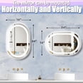 thumbnail image 5 of Bathroom Oval LED 24" x 16" Mirror with Front Lights Smart Memory 3 Color Anti-Fog Adjustable Brightness 24" Oval Light Up Bathroom Mirror for Barber Wall Horizontal Vertical Mounted, 5 of 6