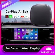 Binize Android 11 CarPlay Ai Box Support Wireless CarPlay Wireless Android Auto 2+16G, Support Netflit, Youtube and Mirrorlink Without SIM Slot