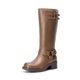 thumbnail image 1 of Botas DREAM PAIRS SDKB2412W Altas hasta la Rodilla con Tacón Grueso en Color Tan, 1 of 9