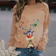 thumbnail image 1 of Chandails en Molleton de Noël Assortis pour Femmes Col Rond Imprimé Chandail à Manches Longues Chandail à Capuche Mignon en Liquidation, 1 of 4