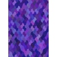 thumbnail image 1 of Ahgly Company Indoor Rectangle Patterned Purple Abstract Area Rugs, 2' x 5', 1 of 6
