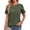 Armygreen-Floral, variant on Color Block T Shirts for Women Crewneck Short Sleeve Tops Summer Blouses Fashion Clothes