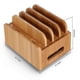 thumbnail image 3 of Natural 4 Ranuras Bambú Multi-Dispositivo Organizador de escritorio Soporte organizador, 3 of 9