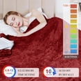 thumbnail image 3 of Heated Blanket Queen Size, Electric Blanket Dual Control Soft Velvet, 10 Heat Settings, 12 Hours Auto Off, Overheat Protection, Red, 3 of 8