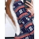 thumbnail image 4 of Pijama de 1 pieza para mujer, ropa de dormir navideña, mono con estampado de cuello en V, mono peludo sin espalda, monos, 4 of 5