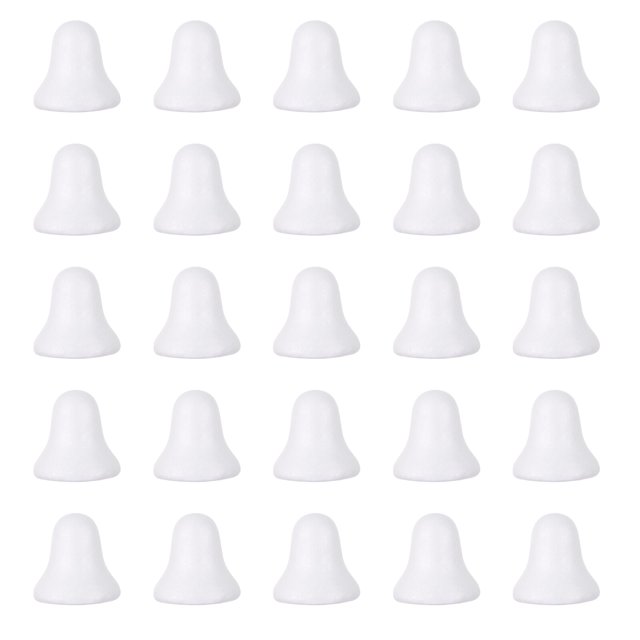 GOOHOCHY 50 piezas de adornos navideños para modelar con cascabeles para pintar y hacer manualidades de jardín de infancia.
