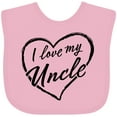 thumbnail image 3 of Inktastic I Love My Uncle in Black Chalk Heart Boys or Girls Baby Bib, 3 of 4