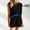 Black, variant on Women 2 Piece Outfits Summer Casual Round Neck Short Sleeve Tops Blouses And Shorts Sets With Contrast EdgePrints Set With Pockets Beach Tops Dress Cover Girls Bikini Bottoms Woman Swimming Suit High