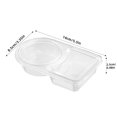 thumbnail image 5 of Shoreew Double Compartment Condiment Container with Lids And Spoon Leakproof Sauce Box Reusable Transparent Seasoning Containers for Kitchen Cafe Restaurant, 5 of 7